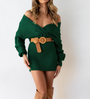 JacquelinesDress I Strickkleid mit Ballonärmeln