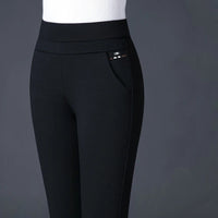 Gerade Damenhose mit elastischem hohem Bund - Sophia