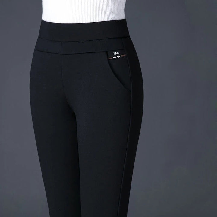 Gerade Damenhose mit elastischem hohem Bund - Sophia