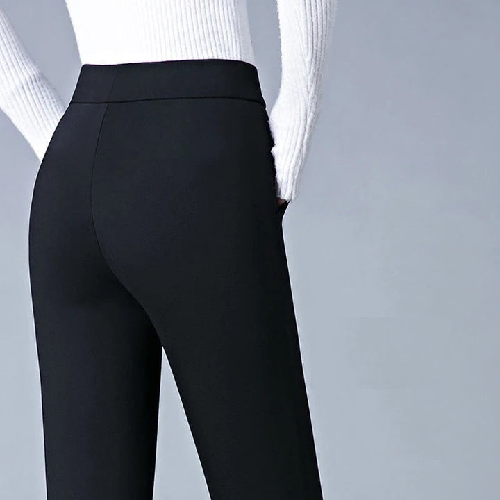 Gerade Damenhose mit elastischem hohem Bund - Sophia