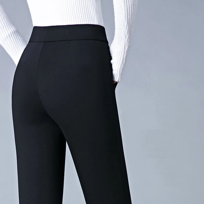 Gerade Damenhose mit elastischem hohem Bund - Sophia