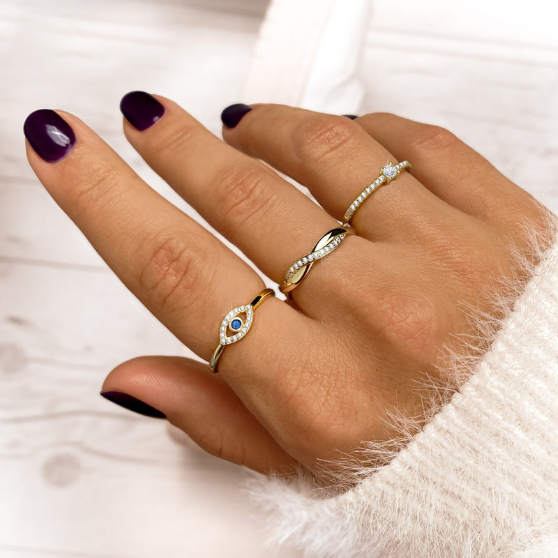 Stilvoller Ring mit Funkelnden Zirkonia - Sienna