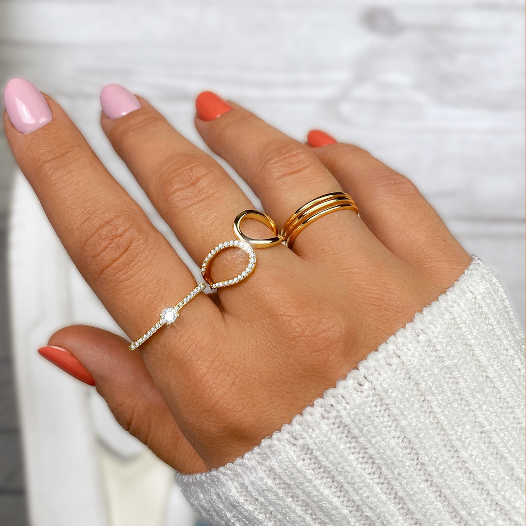 Stilvoller Ring mit Funkelnden Zirkonia - Sienna