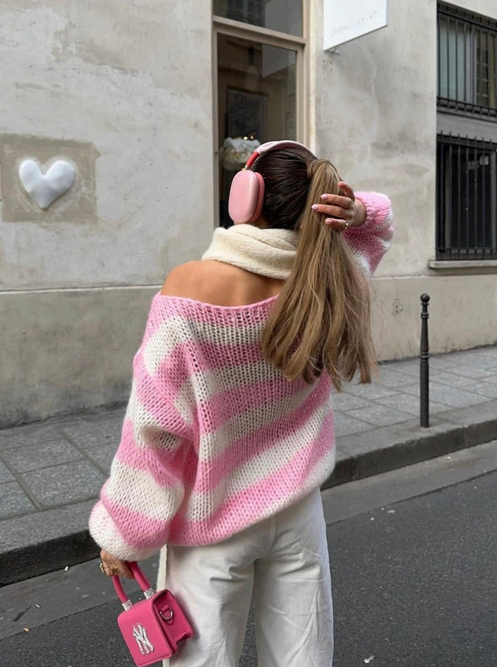 Trendiger gestrickter Damenpullover - Aurelia