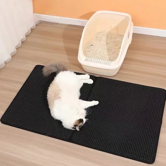 Dubbelgelaagde Kattenbakmat (1+1 Gratis!) – PawCatch