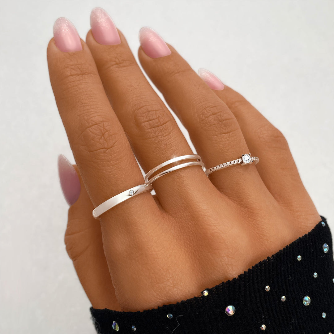 Stilvoller Ring mit Funkelnden Zirkonia - Sienna