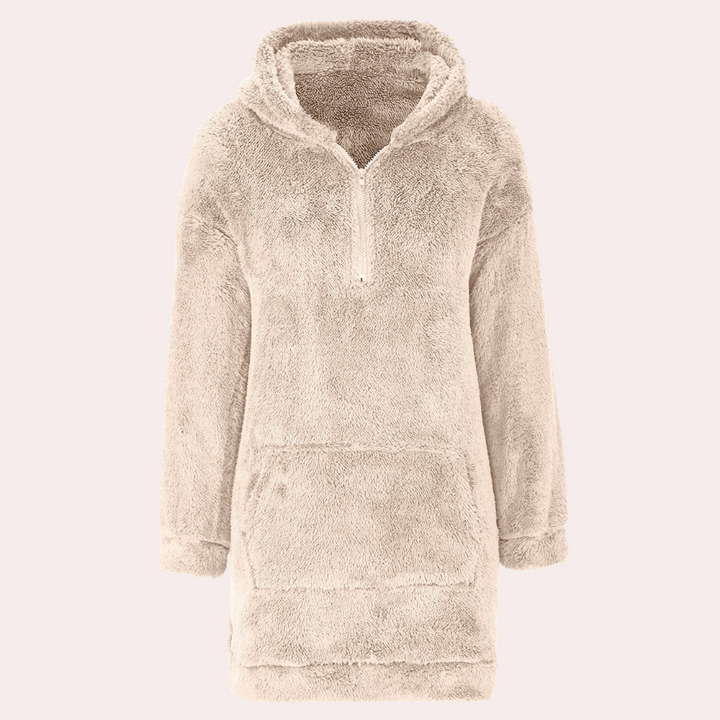 Weicher warmer Winterpullover mit Reißverschluss für Damen - Maëlle