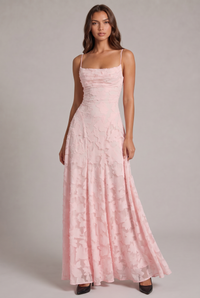 Olivia Maxi Dress - Elegant Evening Gown with Floral Texture 5