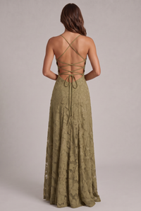 Olivia Maxi Dress - Elegant Evening Gown with Floral Texture 15