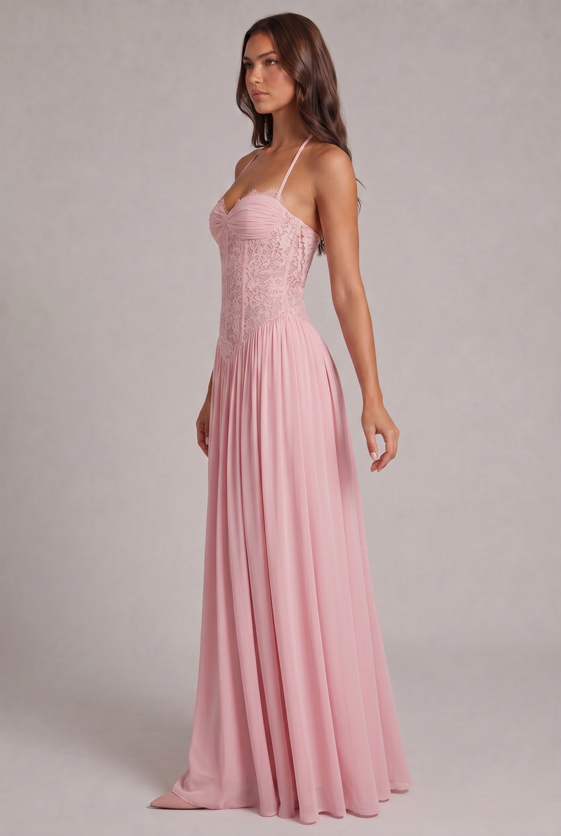 Faye Maxi Dress with Lace Corset Bodice 3