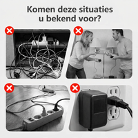 Power strip with USB and switches | Multiple outlets with surge protection 2500W