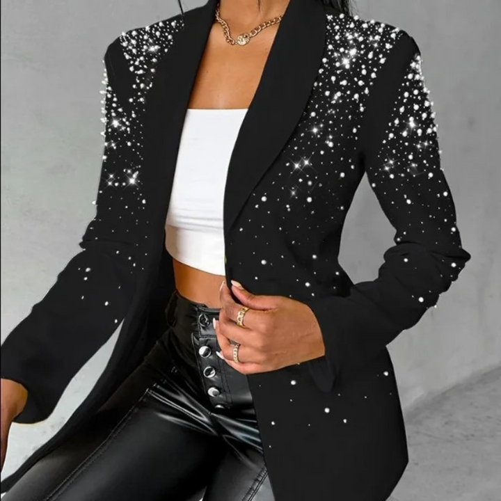 Schlanker Damenblazer mit Perlendetails - Amara