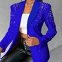 Schlanker Damenblazer mit Perlendetails - Amara