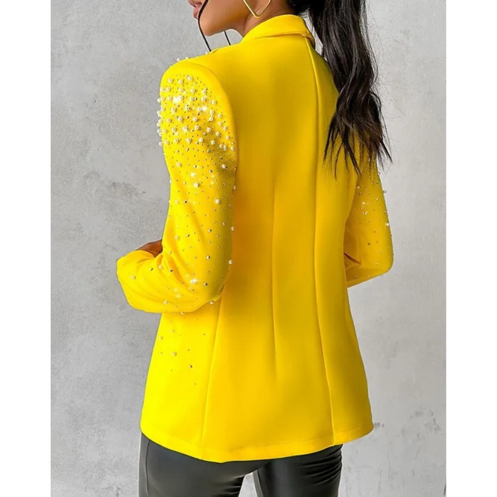 Schlanker Damenblazer mit Perlendetails - Amara