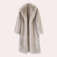 Gariela - Bequemer langer Teddy-Mantel