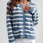 Gestreifter Damen-Herbstcardigan – Leona