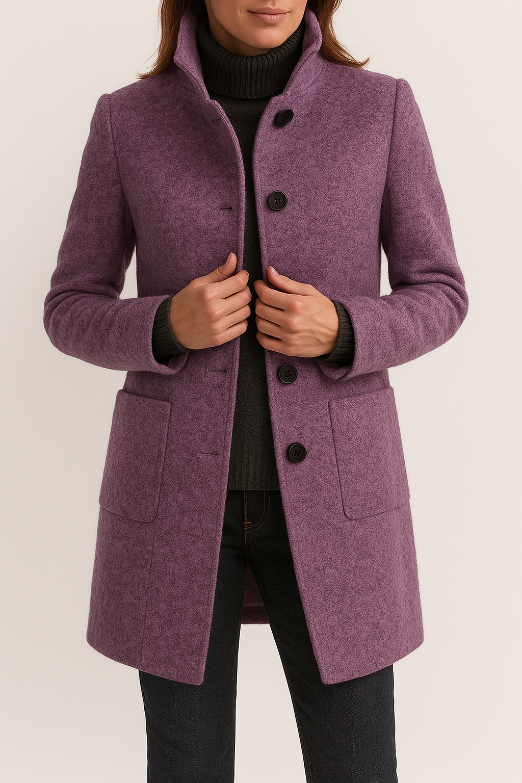 Modern Wool Women's Coat - Isabella