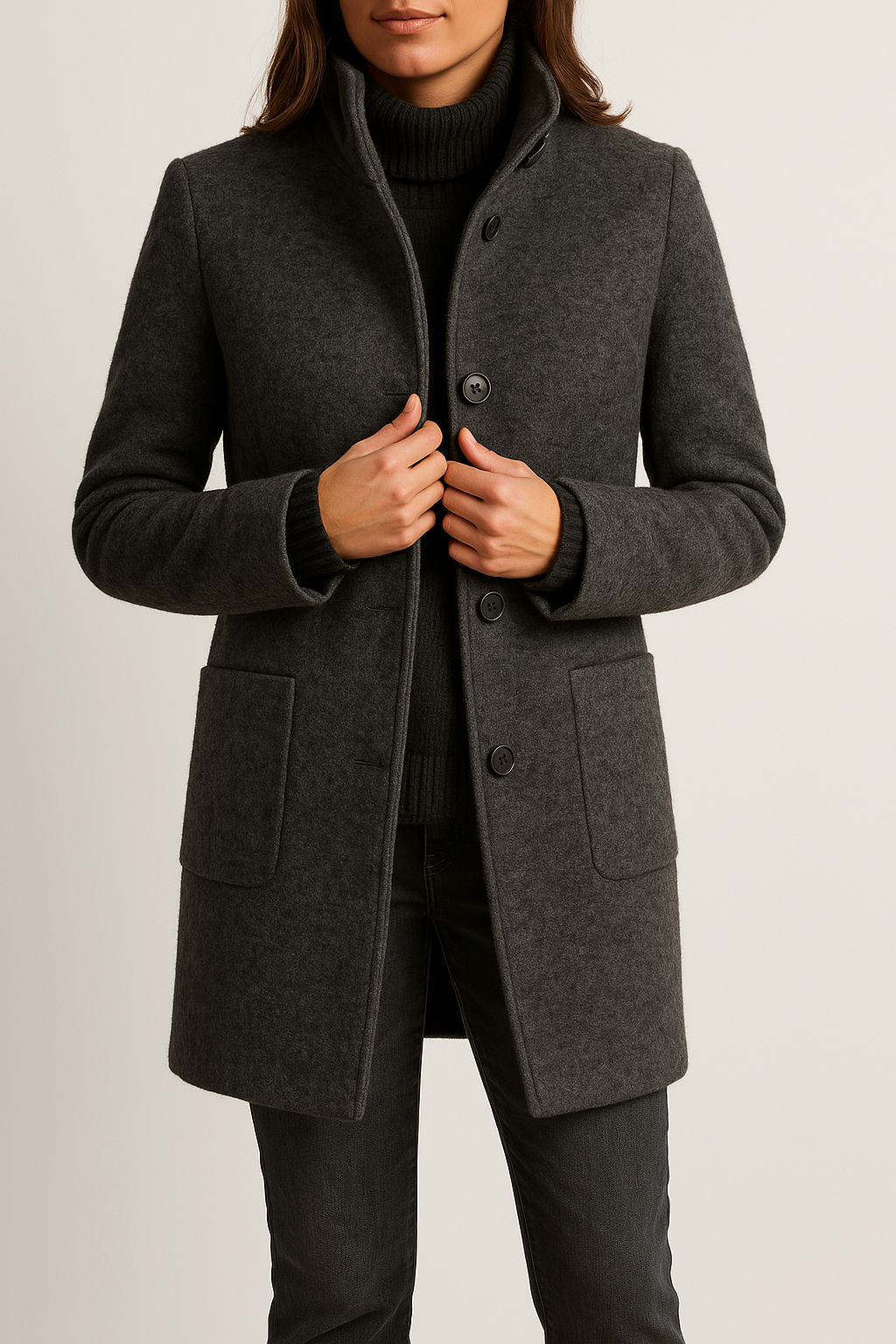 Modern Wool Women's Coat - Isabella