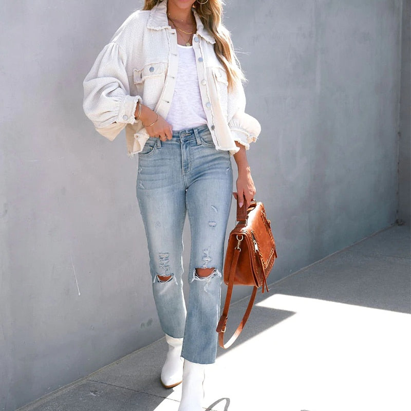 Nomi Jacket | A unique jacket with puff sleeves