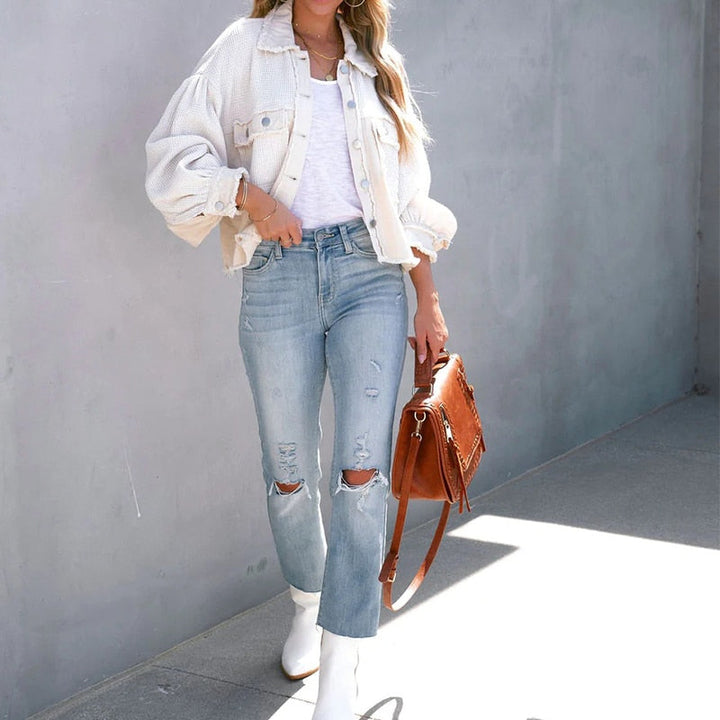 Nomi Jacket | A unique jacket with puff sleeves