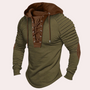 Herren Sweatshirt mit Schnürung und Kapuze – Eliano
