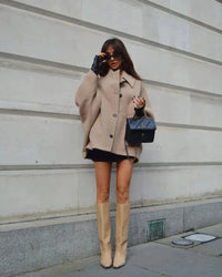 Damen Übergangsjacke im Oversize-Look mit Knopfleiste – Selina