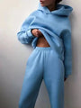 Damen Fleece Hoodie und Jogginghose Set – Marivelle