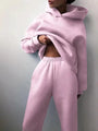 Damen Fleece Hoodie und Jogginghose Set – Marivelle