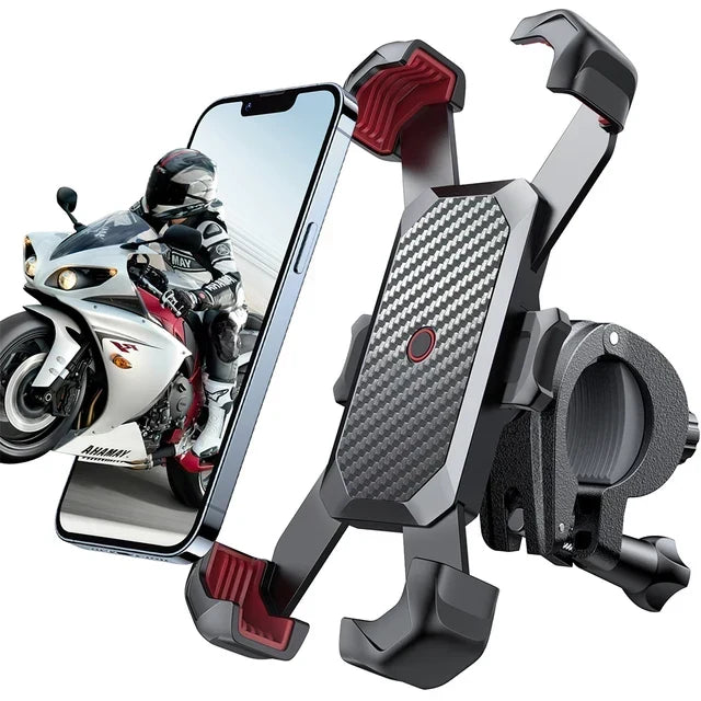 Schokbestendige telefoonhouder voor fiets en motor met 360° rotatie 2