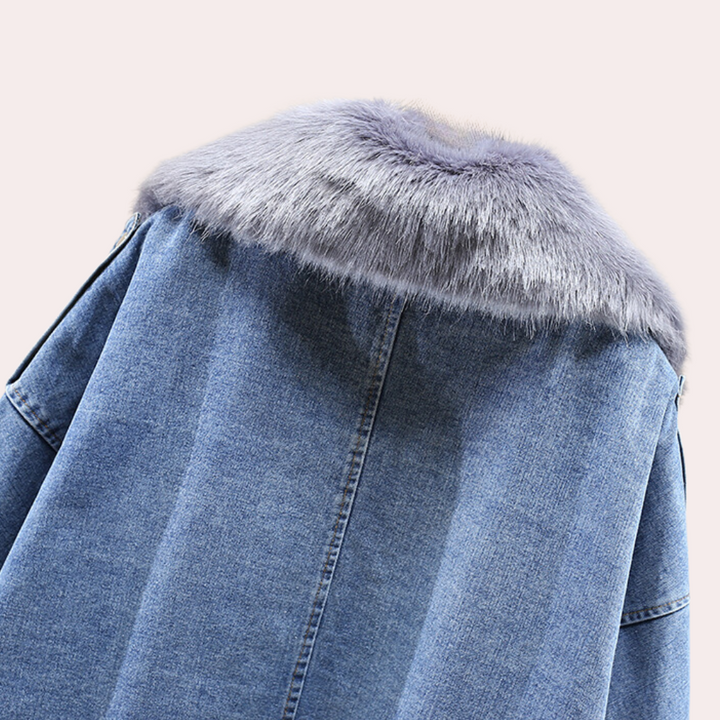 Warme Denim-Winterjacke für Damen - Mira