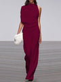 Trendiger Ärmelloser Jumpsuit Mit Rundhalsausschnitt
