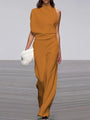 Trendiger Ärmelloser Jumpsuit Mit Rundhalsausschnitt