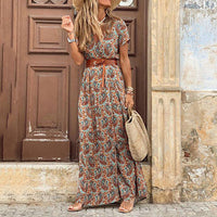 Boho-maxi jurk met patroon dames – Thalia