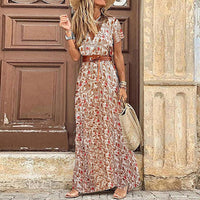 Boho-maxi jurk met patroon dames – Thalia