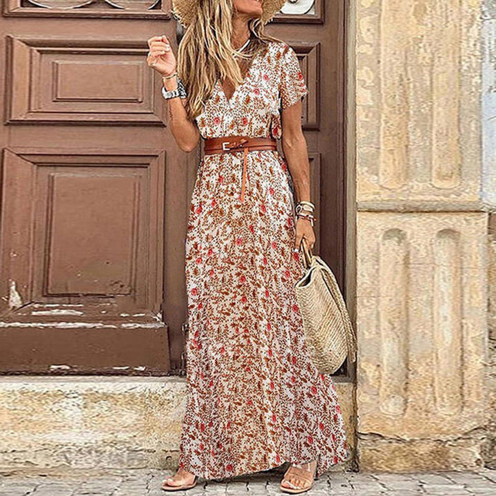 Boho-maxi jurk met patroon dames – Thalia