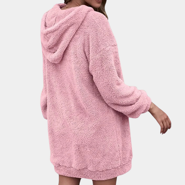 Weicher warmer Winterpullover mit Reißverschluss für Damen - Maëlle