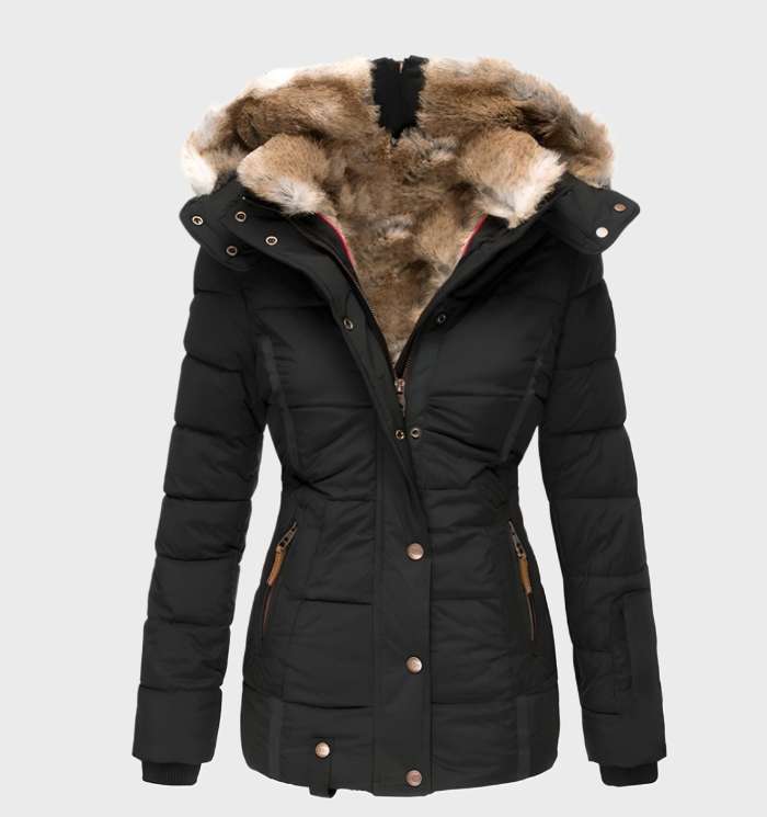 Slim-Fit Damen-Winterjacke mit Kapuze - Aurora