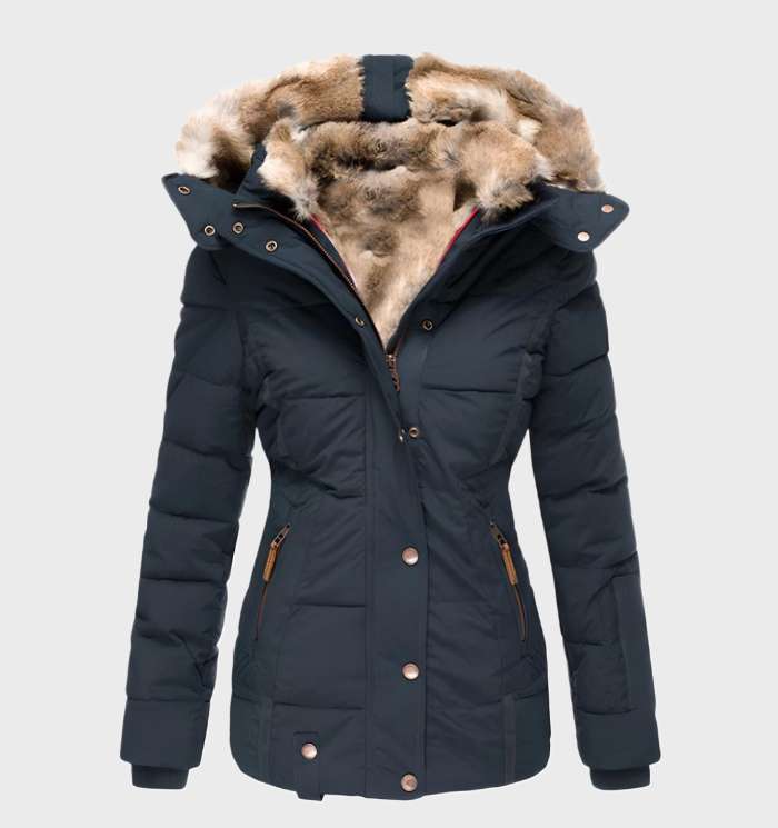 Slim-Fit Damen-Winterjacke mit Kapuze - Aurora