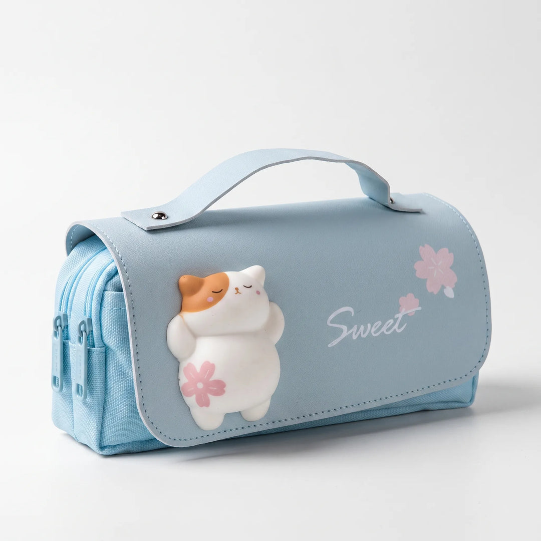 Kawaii Dual Zip Pencil Case - Fidgetfold