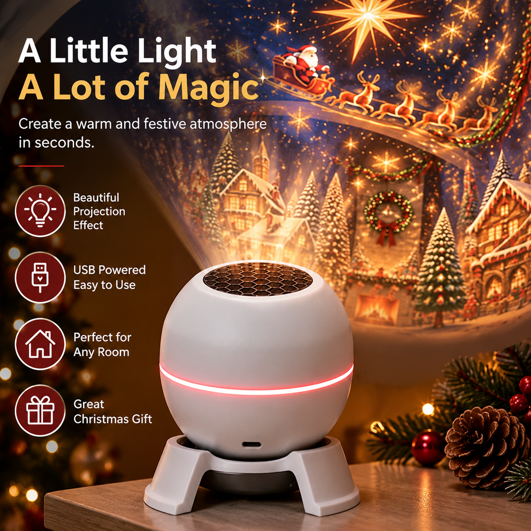 Kerstprojector Met Bewegende Lichtpatronen Voor Muur En Plafond