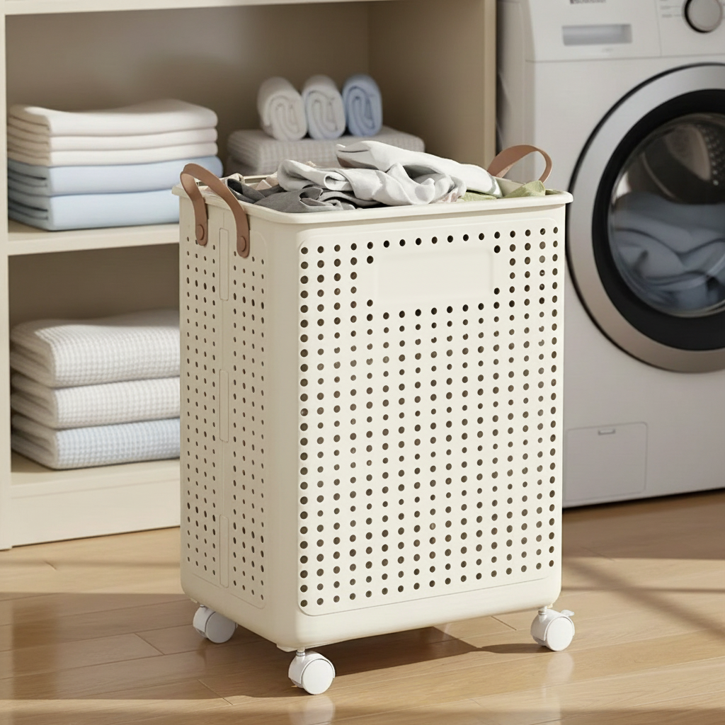 Klappbarer Rollen Wäschekorb - LaundryGlide