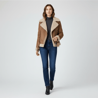 Klassische Lammfell-Inspirierte Jacke - Sophie