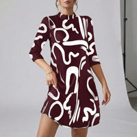 Kleid Mit Lockerem Schnitt Und Muster - Letizia