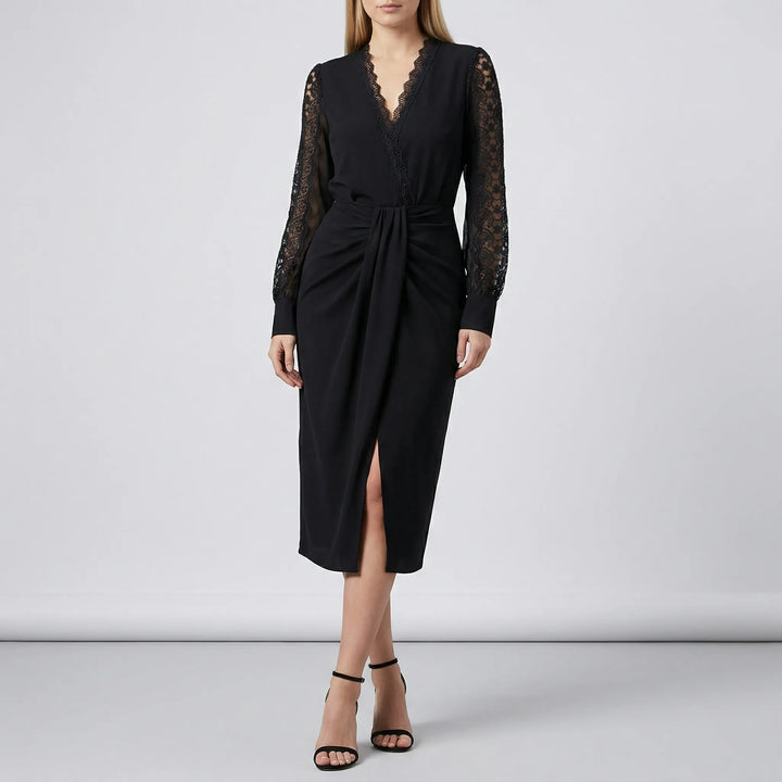 Knielanges Wickelkleid - Sandy