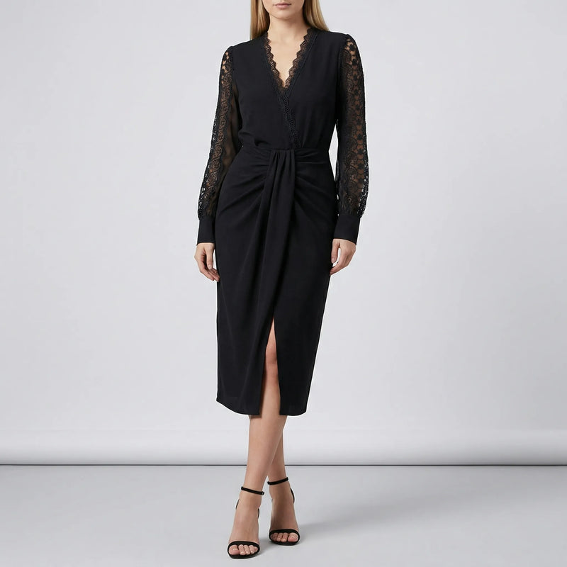 Knielanges Wickelkleid - Sandy
