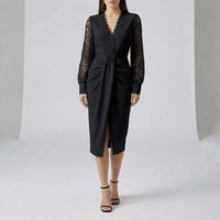 Knielanges Wickelkleid - Sandy