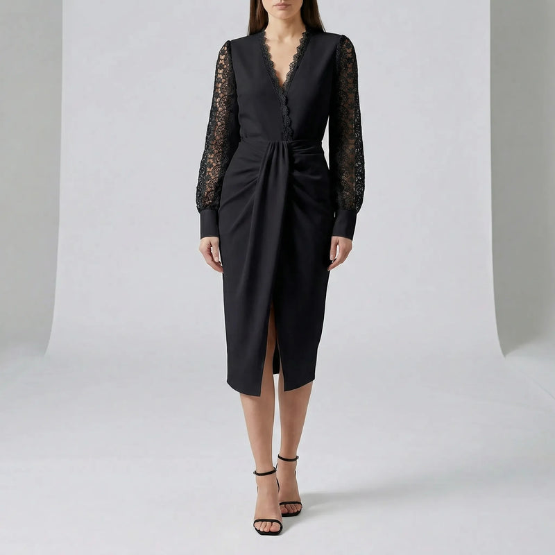 Knielanges Wickelkleid - Sandy