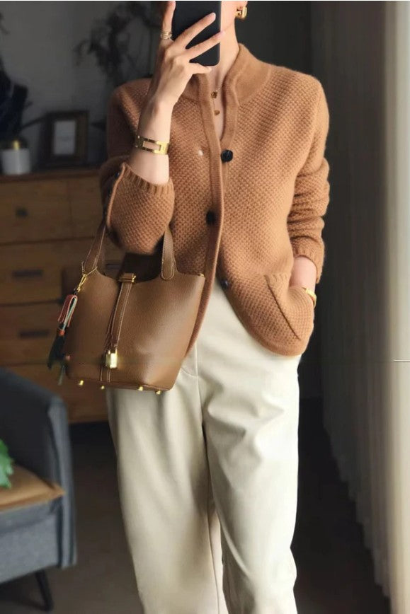 Bequemes Kaschmir Damenstrickjacke - Isabella