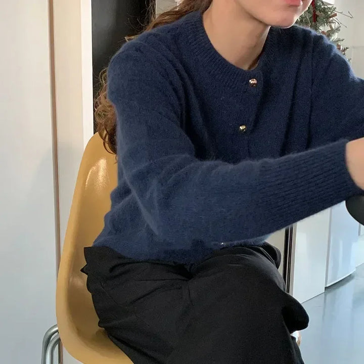 Stijlvol Gebreid Vest met O-hals - Sophie