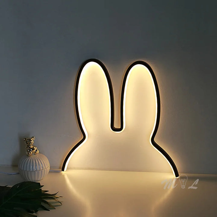 USB Wiederaufladbare Hasen-Nachtlampe mit Stimmungslicht - BunnyLight